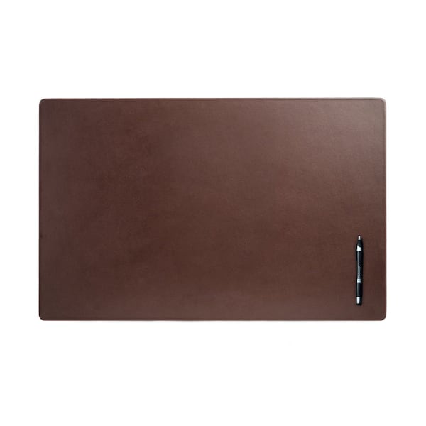 Dacasso Chocolate Brown Leather 30" x 19" Desk Mat without Rails PR-3418 - main